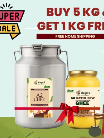 Buy A2 Rathi Cow Ghee 5kg + 1kg Free | 25% Extra Discount Combo