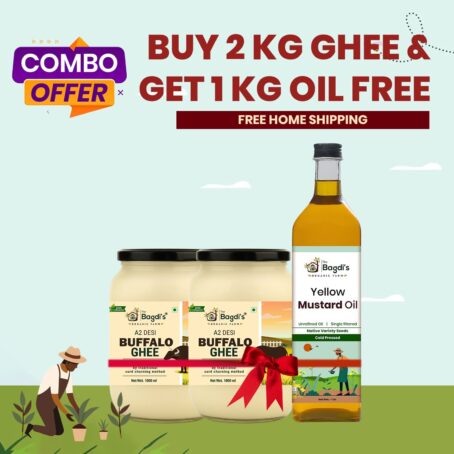 2L Buffalo Ghee + 1L yellow mustard oil free
